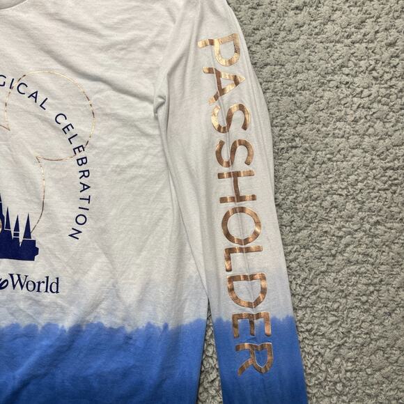 Walt Disney World 50th Anniversary Passholder Shirt XXL Ombre Crew Neck Long - Picture 3 of 9